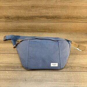 margot Slate Blue Canvas Crossbody Belt Bag
